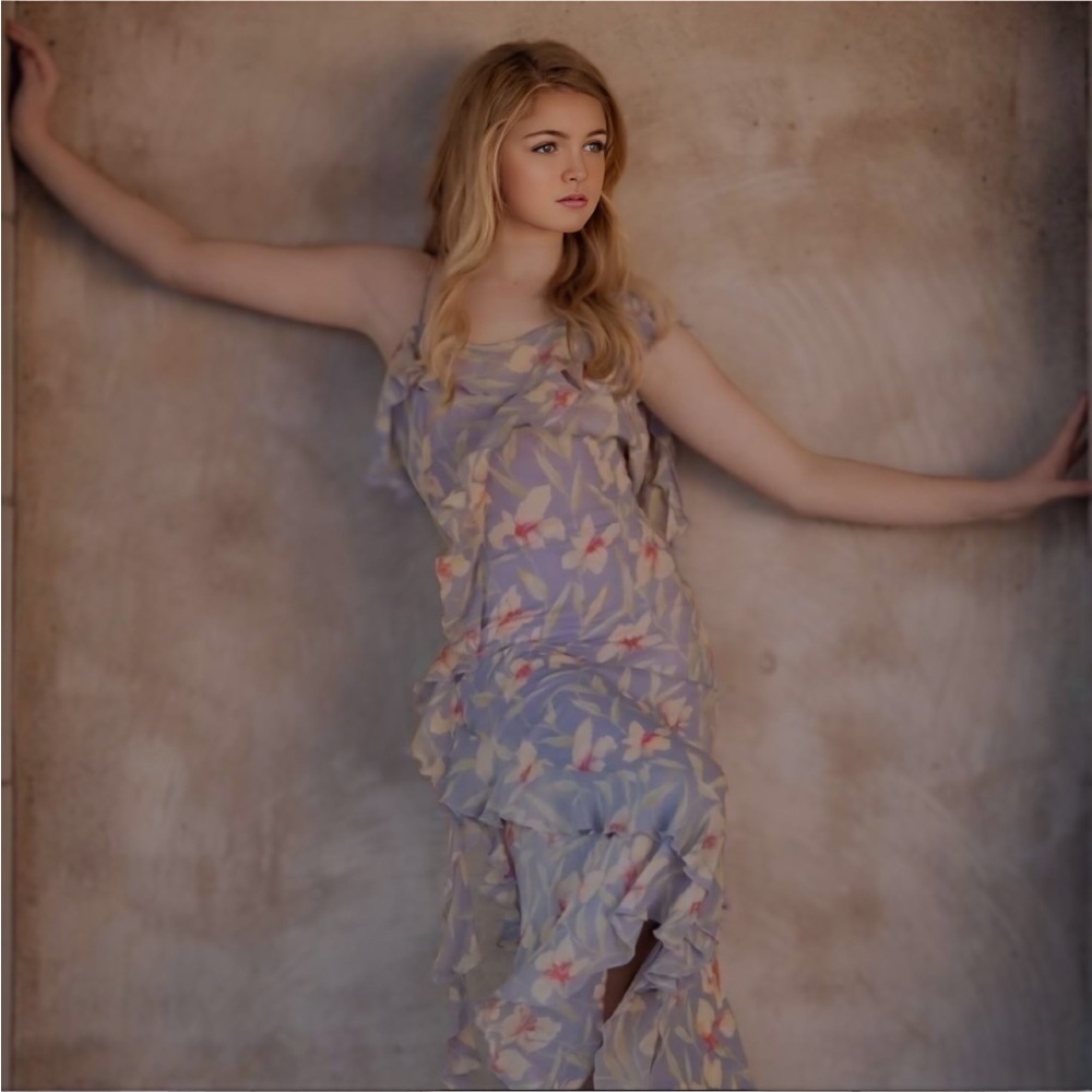 Silk Bohemian Luxurious Floral Dress